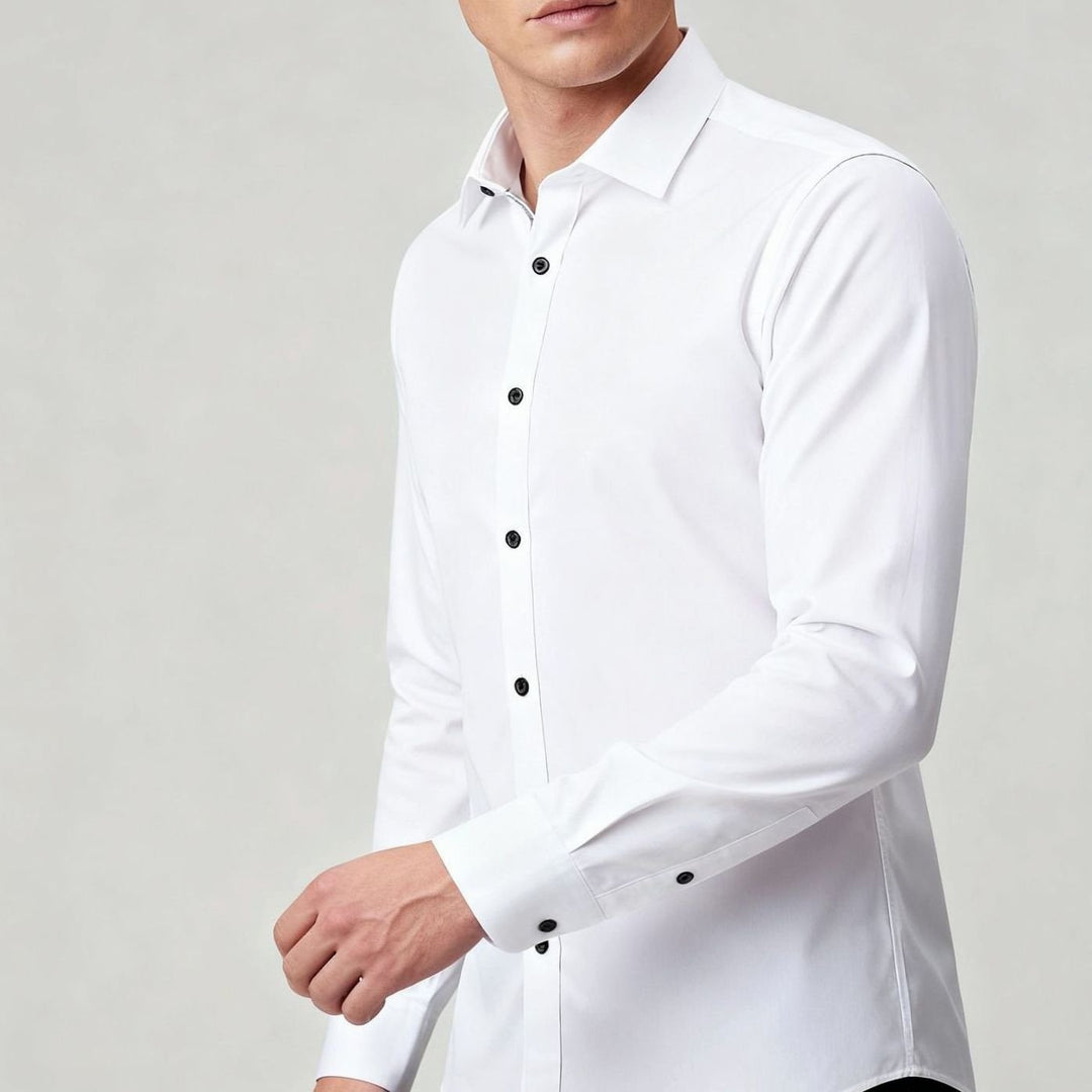 Men's Slim Fit Stretch Dress Shirt Non-Iron Button-Up
