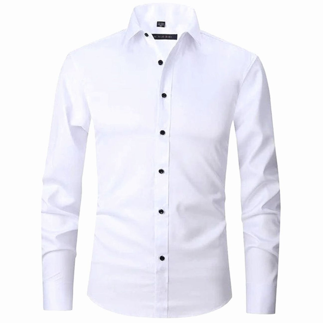 Men's Slim Fit Stretch Dress Shirt Non-Iron Button-Up