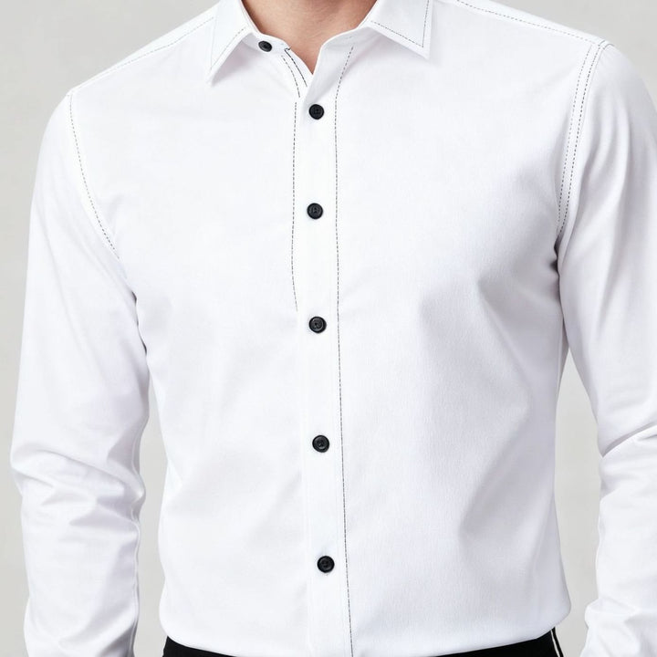 Men's Slim Fit Stretch Dress Shirt Non-Iron Button-Up