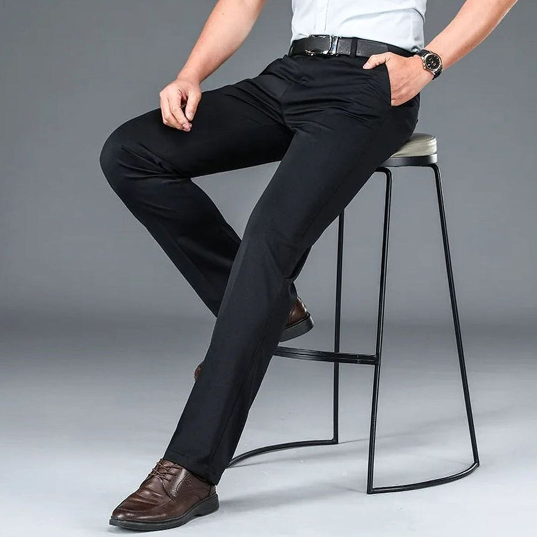 Men's Slim-Fit Stretch Formal Suit Pants