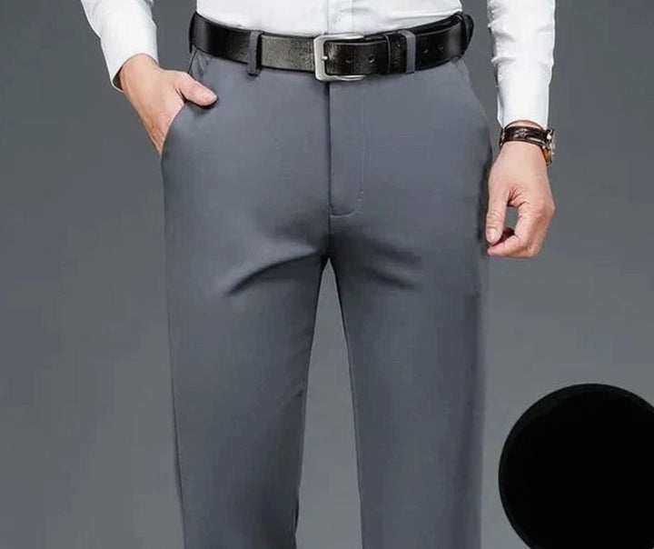 Men's Slim-Fit Stretch Formal Suit Pants - Gray