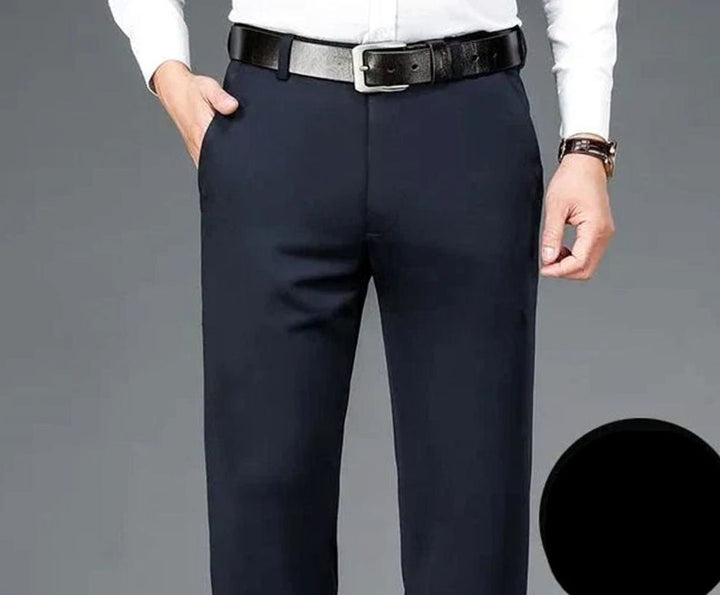 Men's Slim-Fit Stretch Formal Suit Pants - Navy Blue