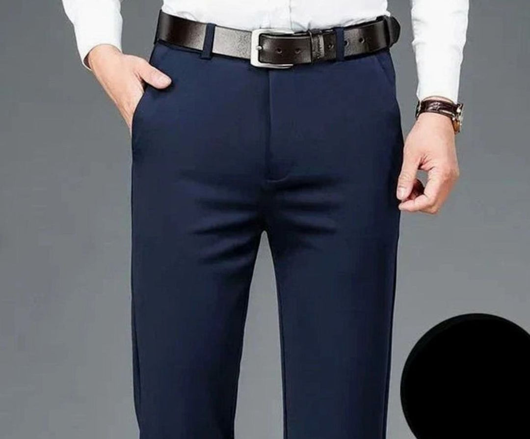 Men's Slim-Fit Stretch Formal Suit Pants - Royal Blue
