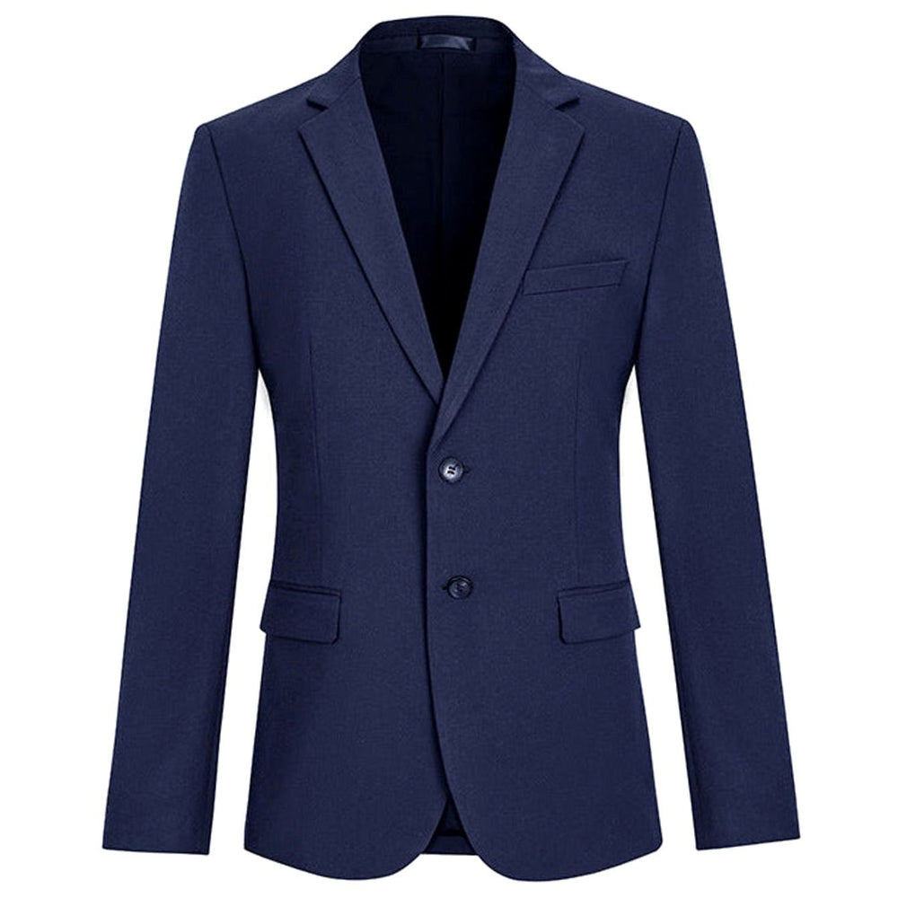 Men's Slim-Fit Two-Button Stretch Blazer Jacket - Navy Blue