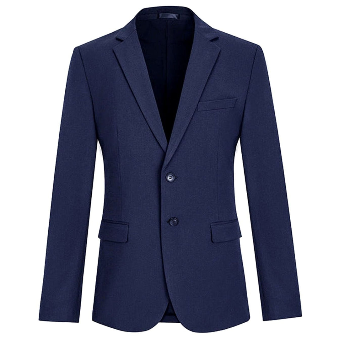 Men's Slim-Fit Two-Button Stretch Blazer Jacket - Navy Blue