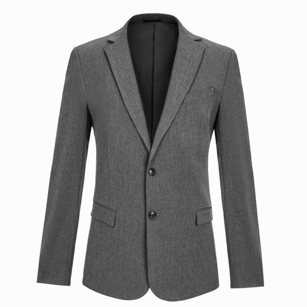 Men's Slim-Fit Two-Button Stretch Blazer Jacket - Gray