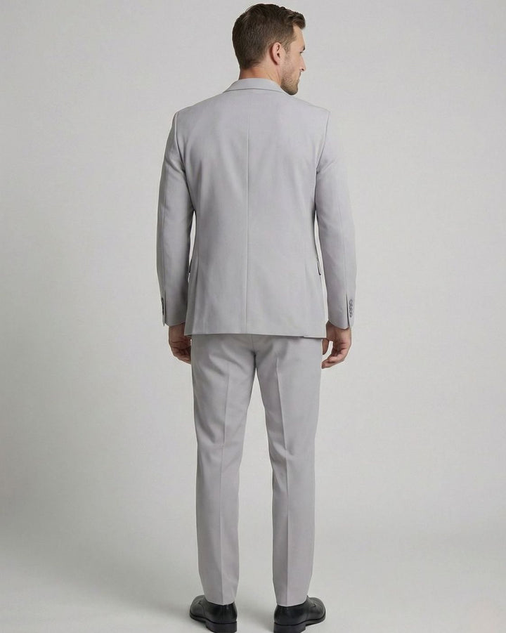 Men's Slim-Fit Two-Piece Business Suit Stretch Blazer Pants Set