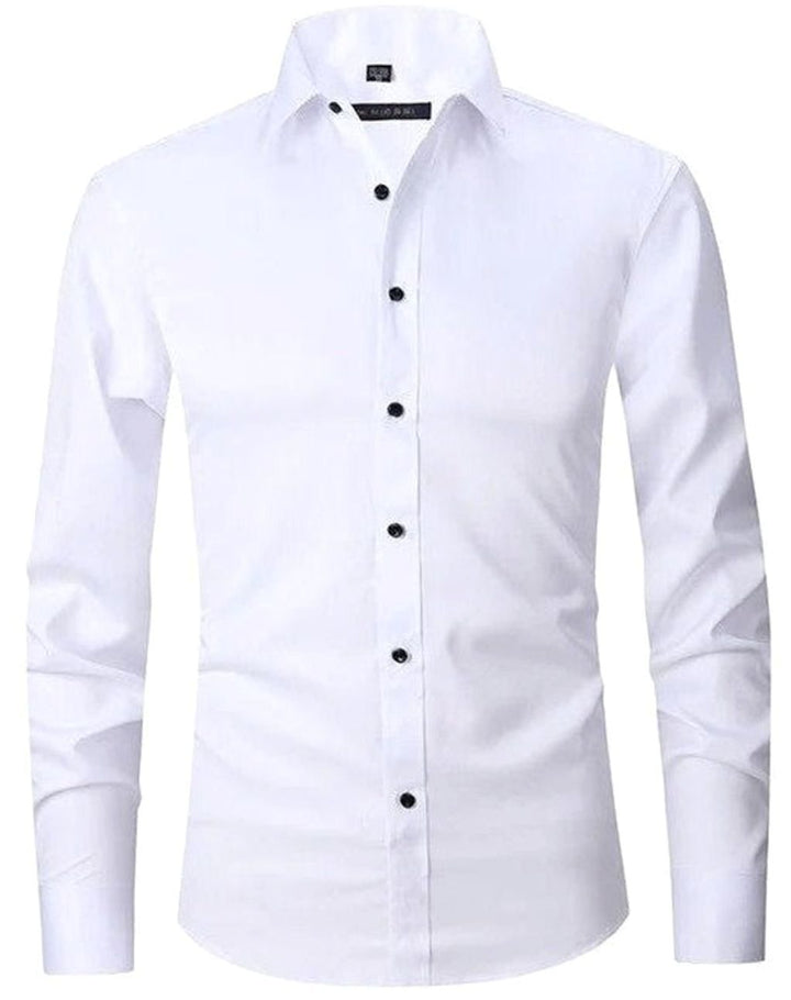 Men's Slim Fit Wrinkle-Free Button-Up Dress Shirt