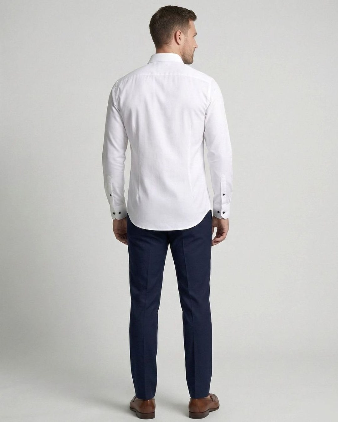 Men's Slim Fit Wrinkle-Free Button-Up Dress Shirt