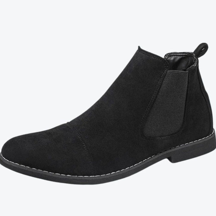 Men's Slip-On Suede Chelsea Boots - Black