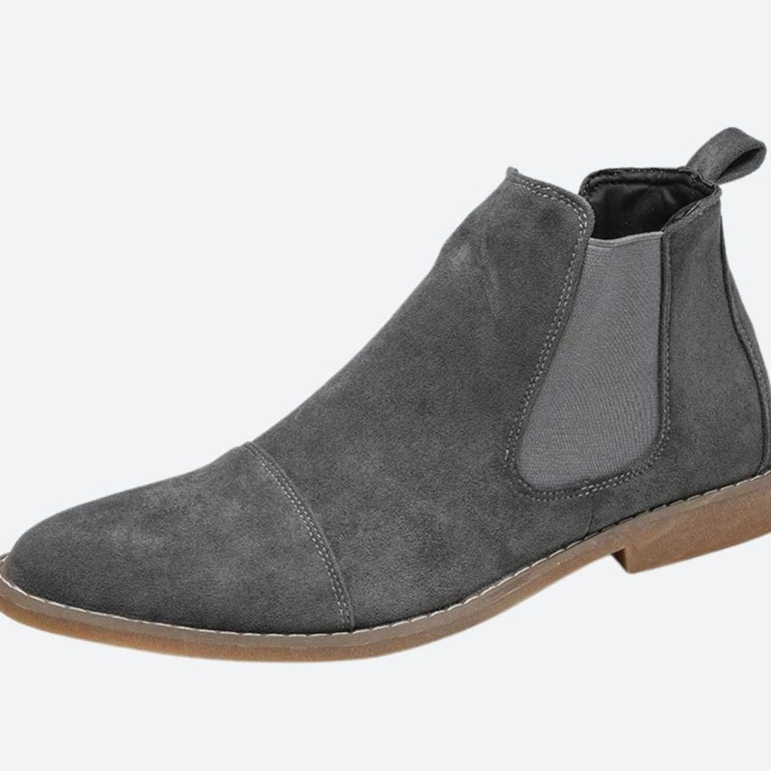 Men's Slip-On Suede Chelsea Boots - Gray