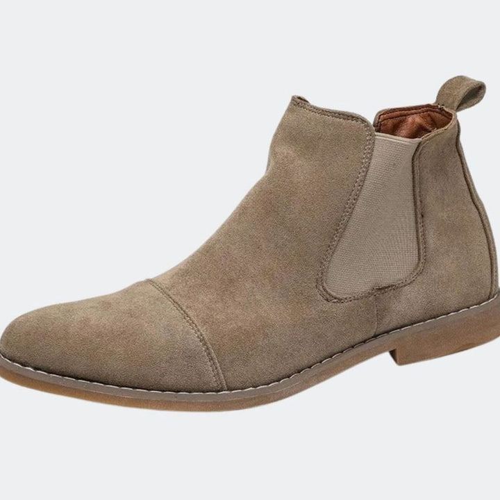 Men's Slip-On Suede Chelsea Boots - Beige