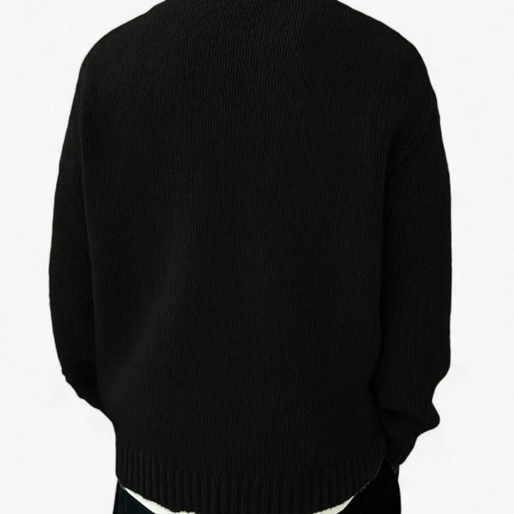 Men's Solid Crewneck Pullover Knit Sweater