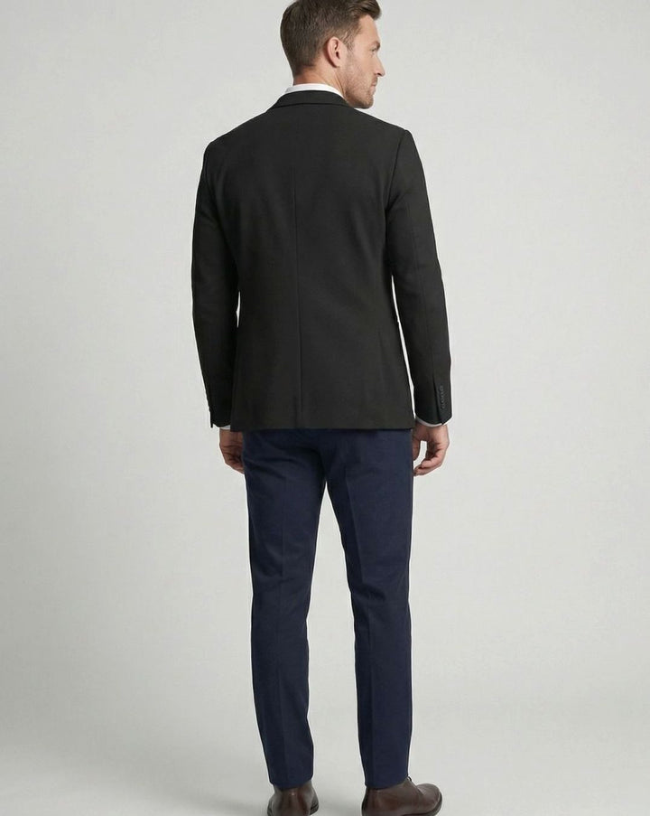 Men's Stretch Textured Two-Button Slim-Fit Blazer Jacket
