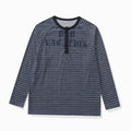 Daniel | Men's Striped Raglan-Sleeve Cotton Blend Henley Shirt
