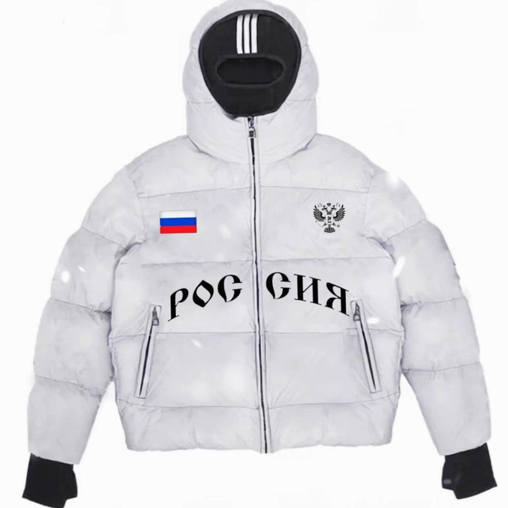 Men's Stylish Puffer Jacket Hooded Full-Zip Winter Coat