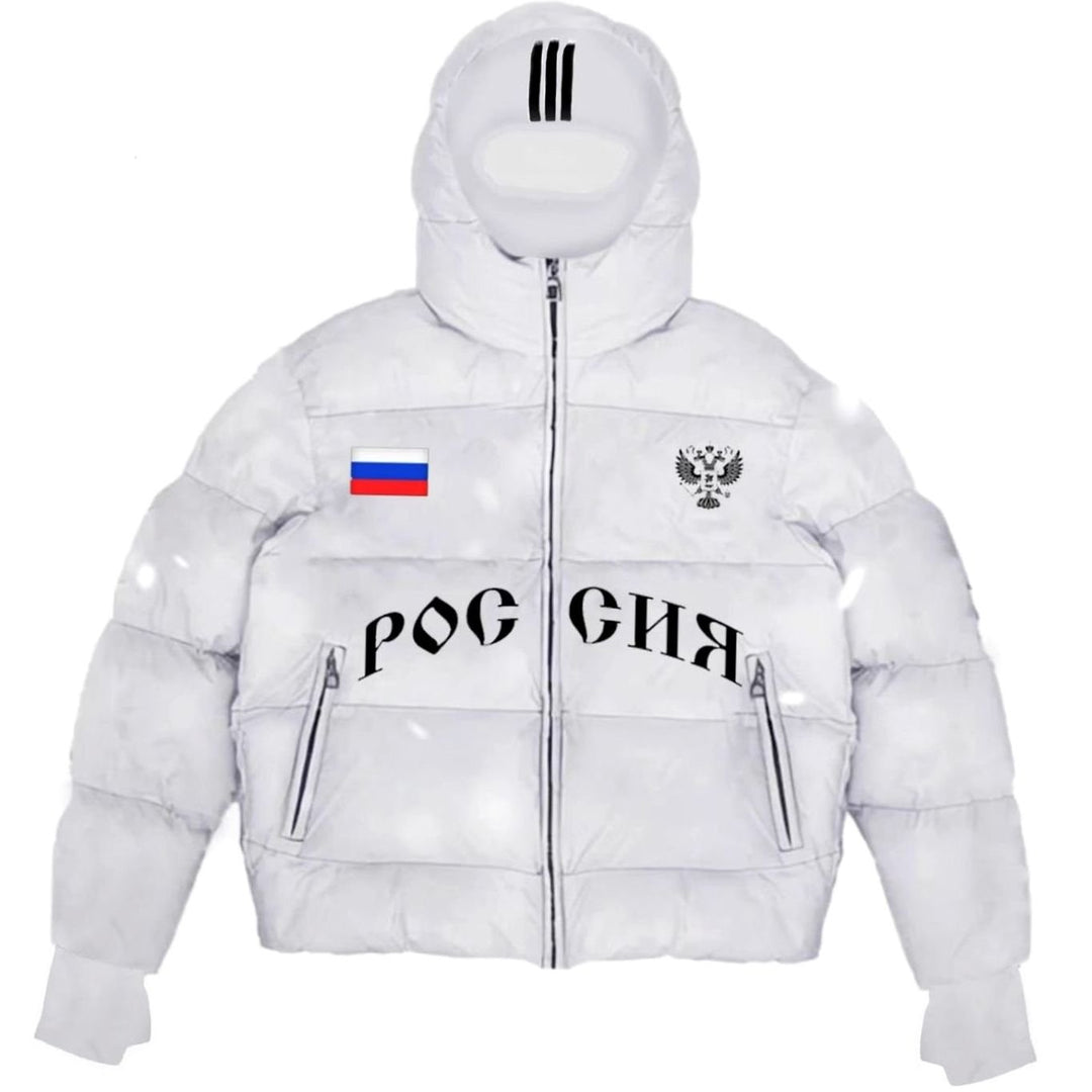Men's Stylish Puffer Jacket Hooded Full-Zip Winter Coat