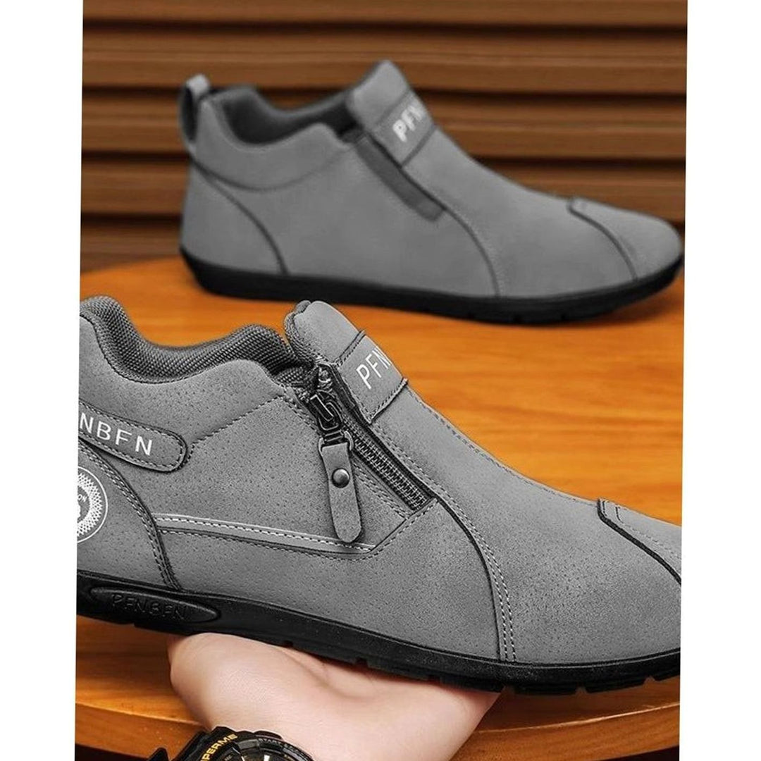 Men's Suede Slip-On Ankle Boots Side-Zip Chelsea Style