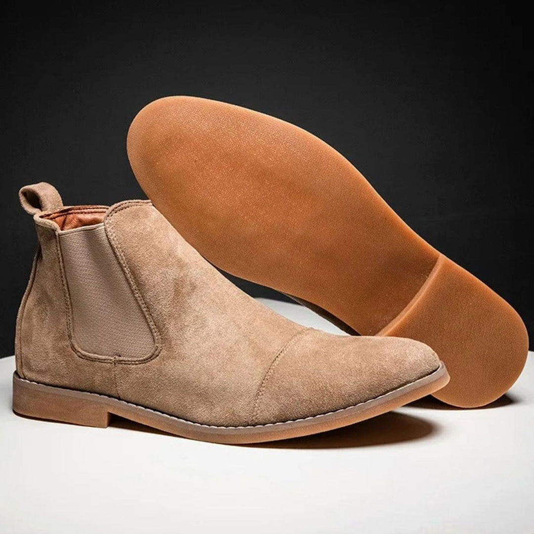 Men's Suede Slip-On Chelsea Boots