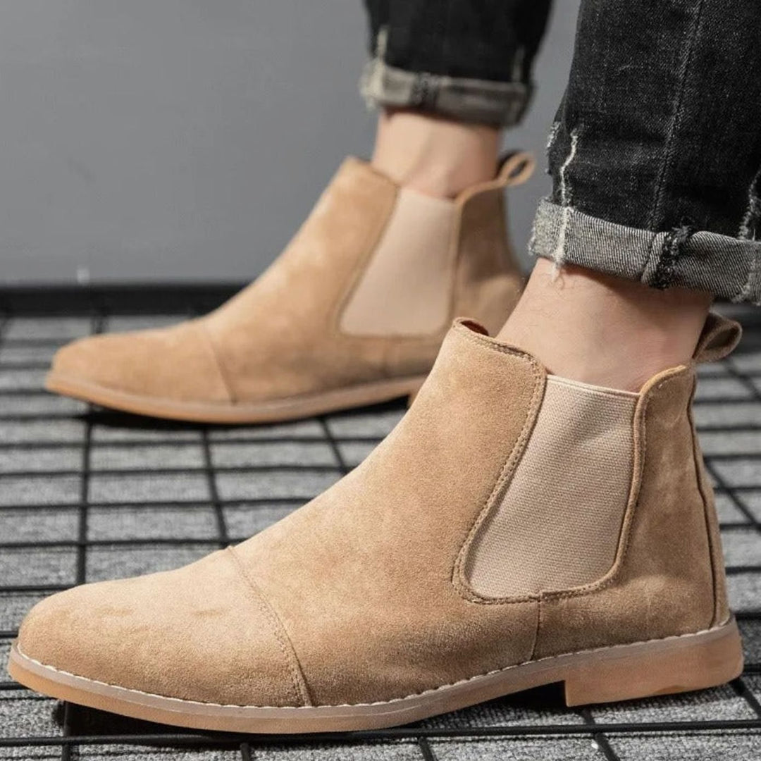 Men's Suede Slip-On Chelsea Boots