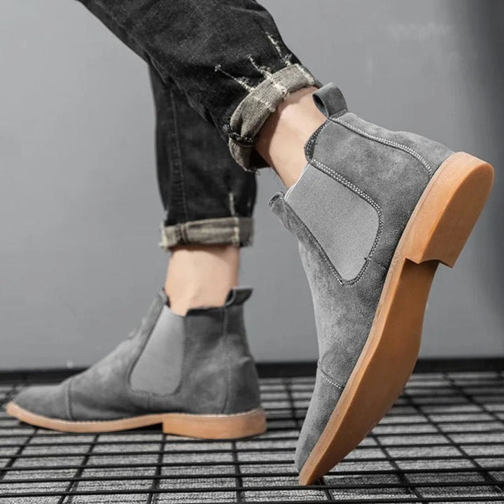 Men's Suede Slip-On Chelsea Boots