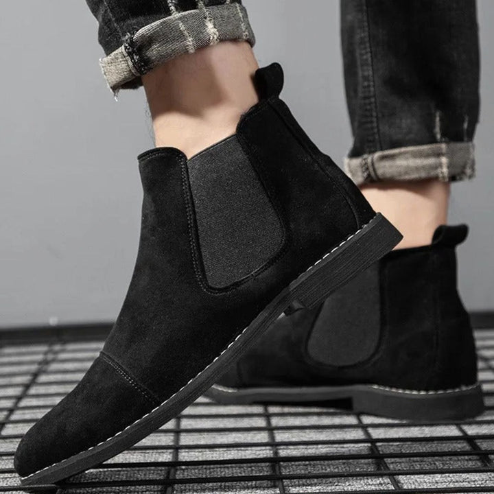 Men's Suede Slip-On Chelsea Boots