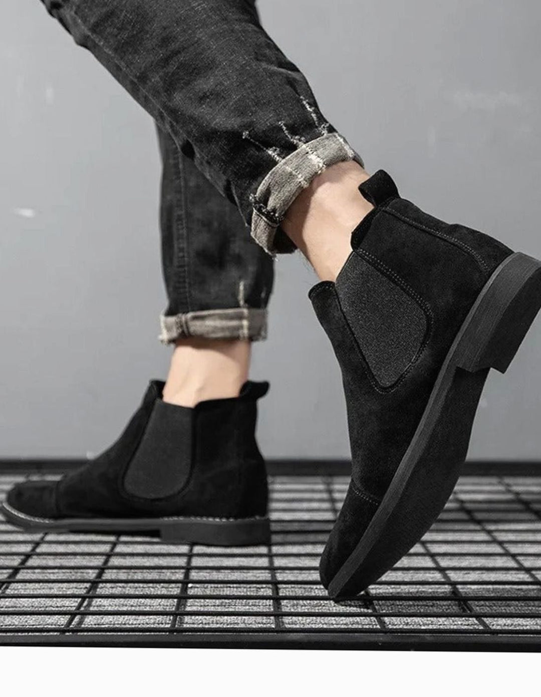 Men's Suede Slip-On Chelsea Boots