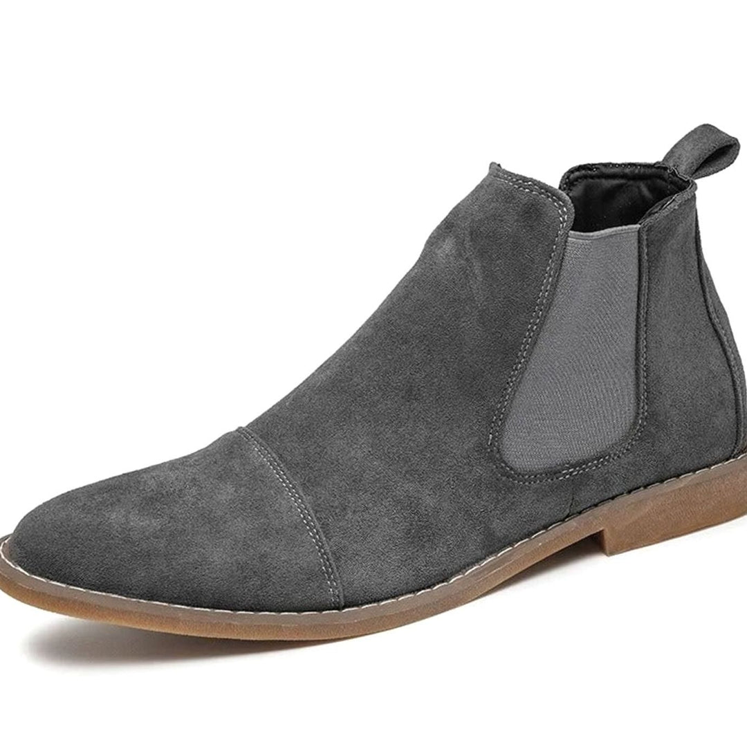 Men's Suede Slip-On Chelsea Boots - Gray