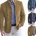 Matthew | Men's Suede Stand-Collar Button-Front Blazer Jacket