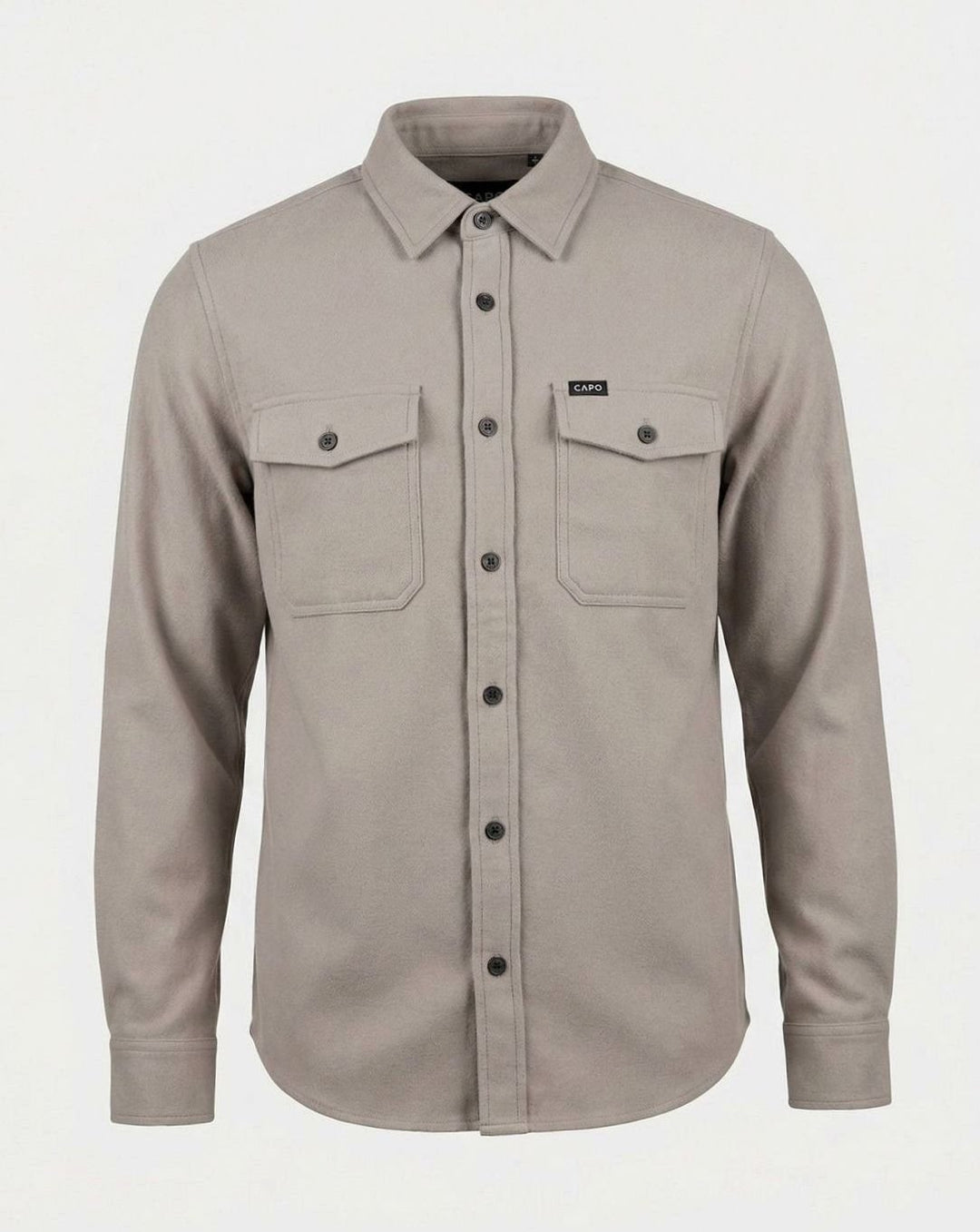 Men's Suede-Touch Button-Up Overshirt Jacket