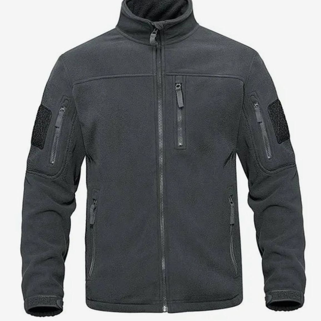 Men's Tactical Full-Zip Fleece Jacket - Dark Gray