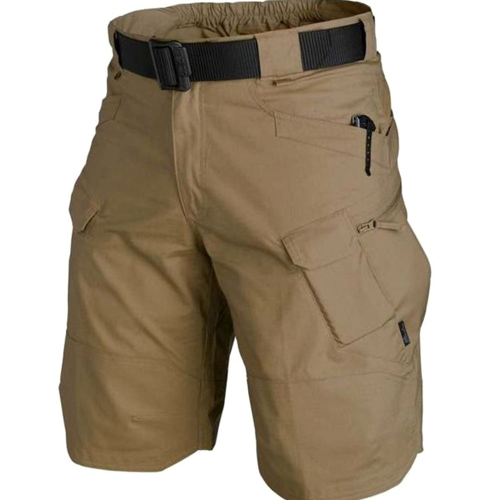 Men's Tactical Multi-Pocket Cargo Shorts - Brown