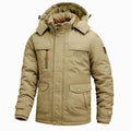 Nathan | Men's Tactical Waterproof Winter Coat Fleece-Lined Detachable Hood