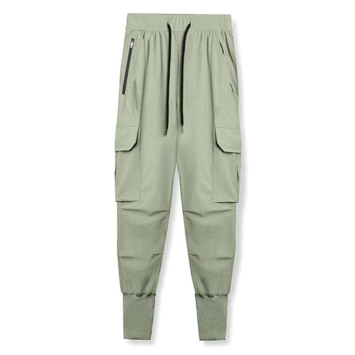 Men's Tapered Cargo Pants Drawstring Jogger