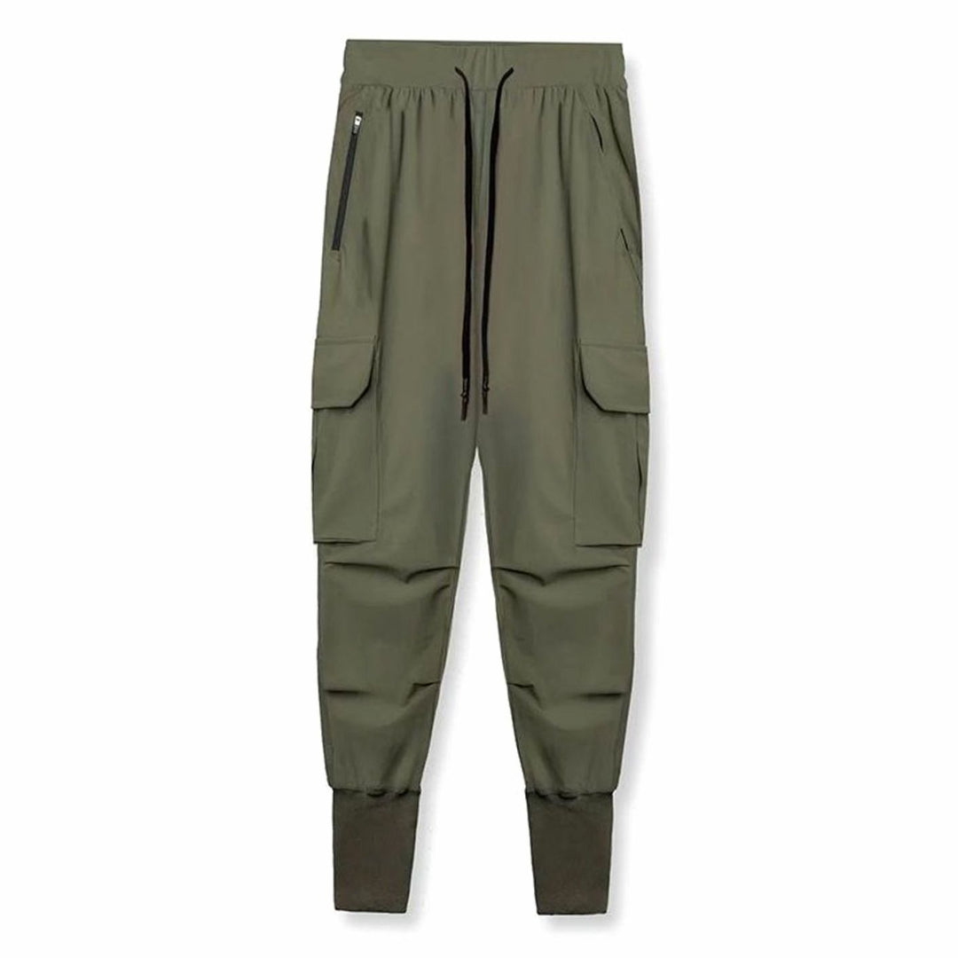 Men's Tapered Cargo Pants Drawstring Jogger