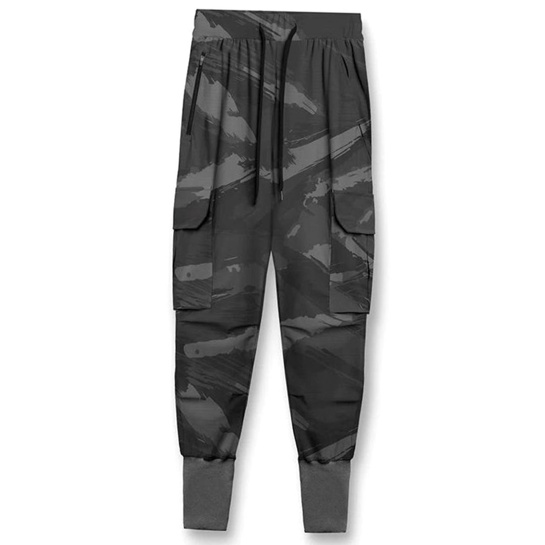 Men's Tapered Cargo Pants Drawstring Jogger