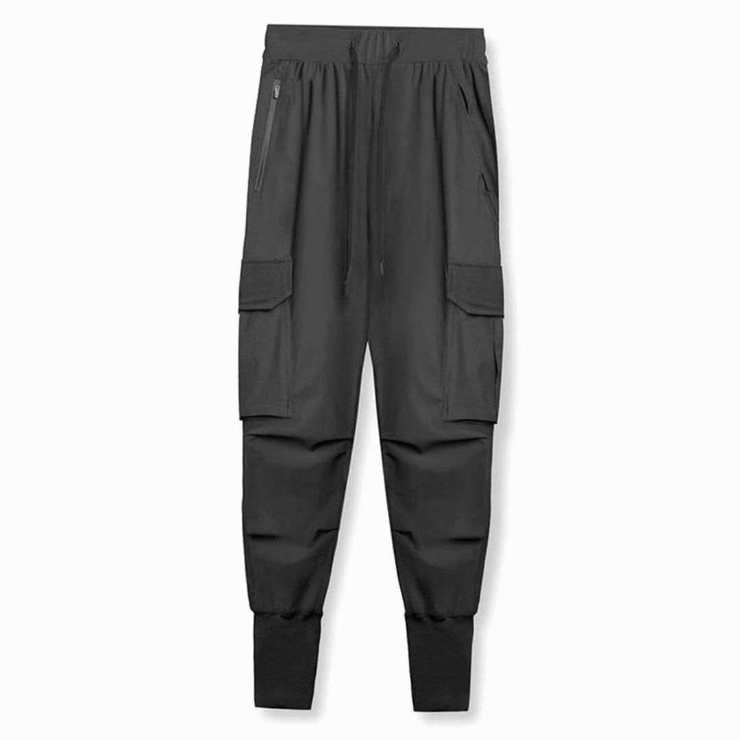 Men's Tapered Cargo Pants Drawstring Jogger