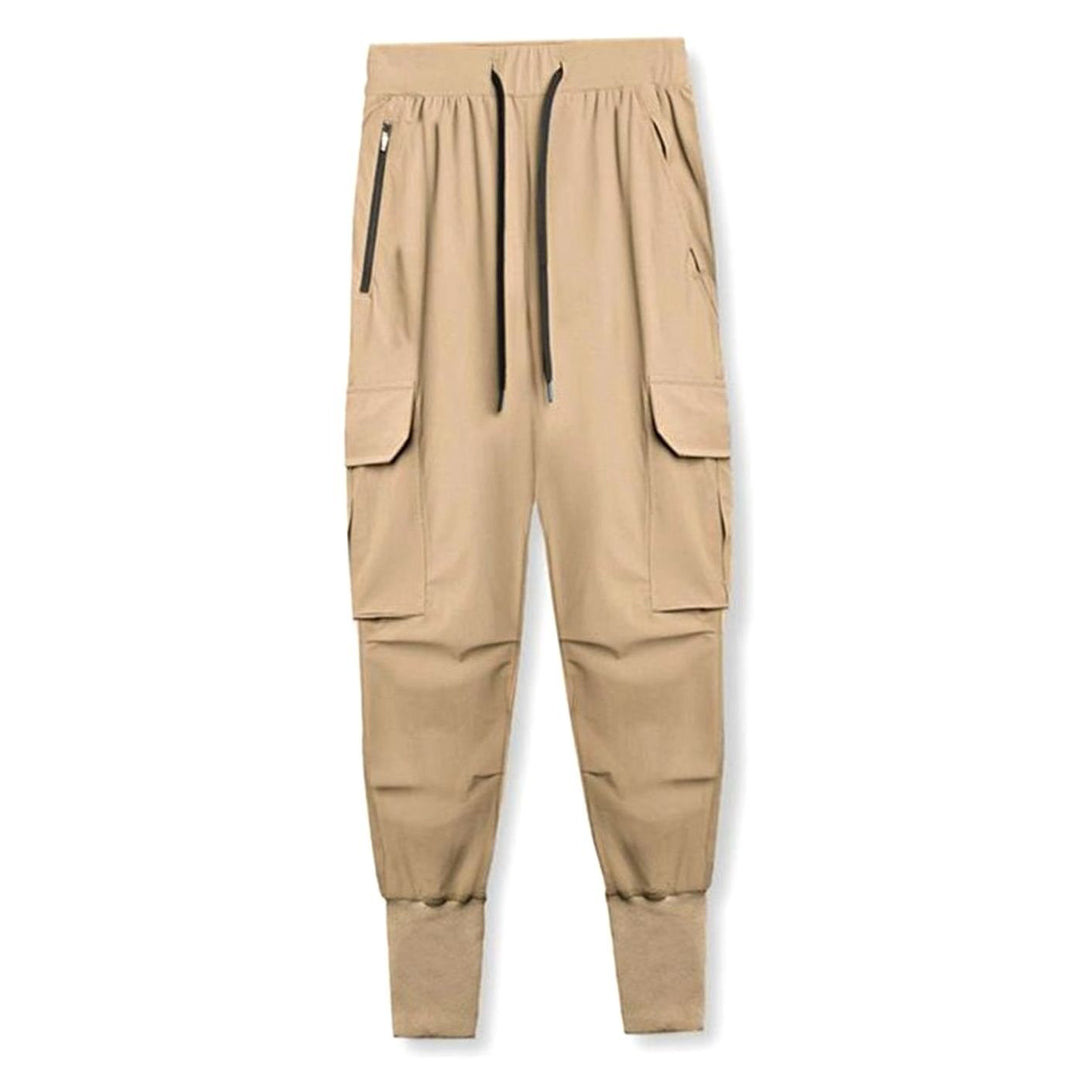 Men's Tapered Cargo Pants Drawstring Jogger