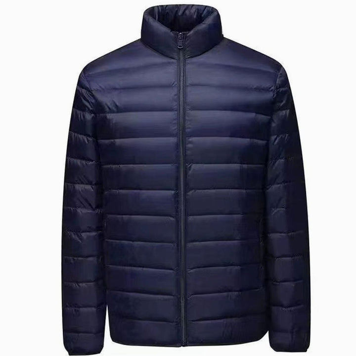 Men's Ultralight Micro Quilted Puffer Jacket Stand-Up Collar - Dark Blue Stand-Up Collar