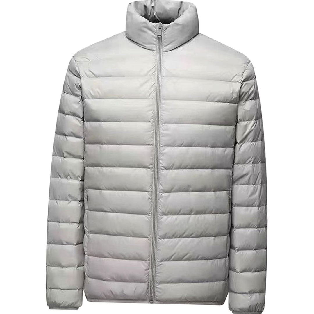 Men's Ultralight Micro Quilted Puffer Jacket Stand-Up Collar - Gray Stand-Up Collar