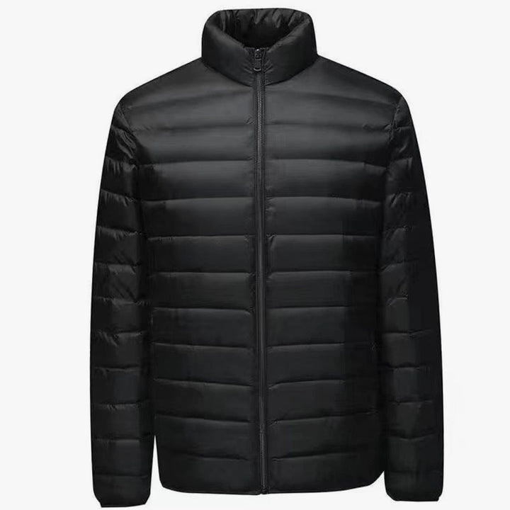 Men's Ultralight Micro Quilted Puffer Jacket Stand-Up Collar - Black Stand-Up Collar