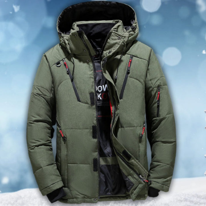 Men's Waterproof Hooded Puffer Winter Jacket