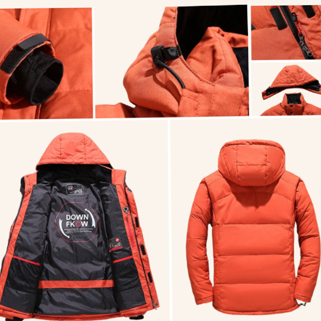Men's Waterproof Hooded Puffer Winter Jacket