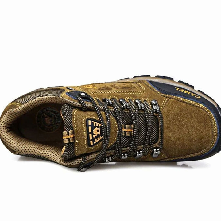 Men's Waterproof Low-Cut Suede Hiking Shoes Outdoor Trail Sneakers