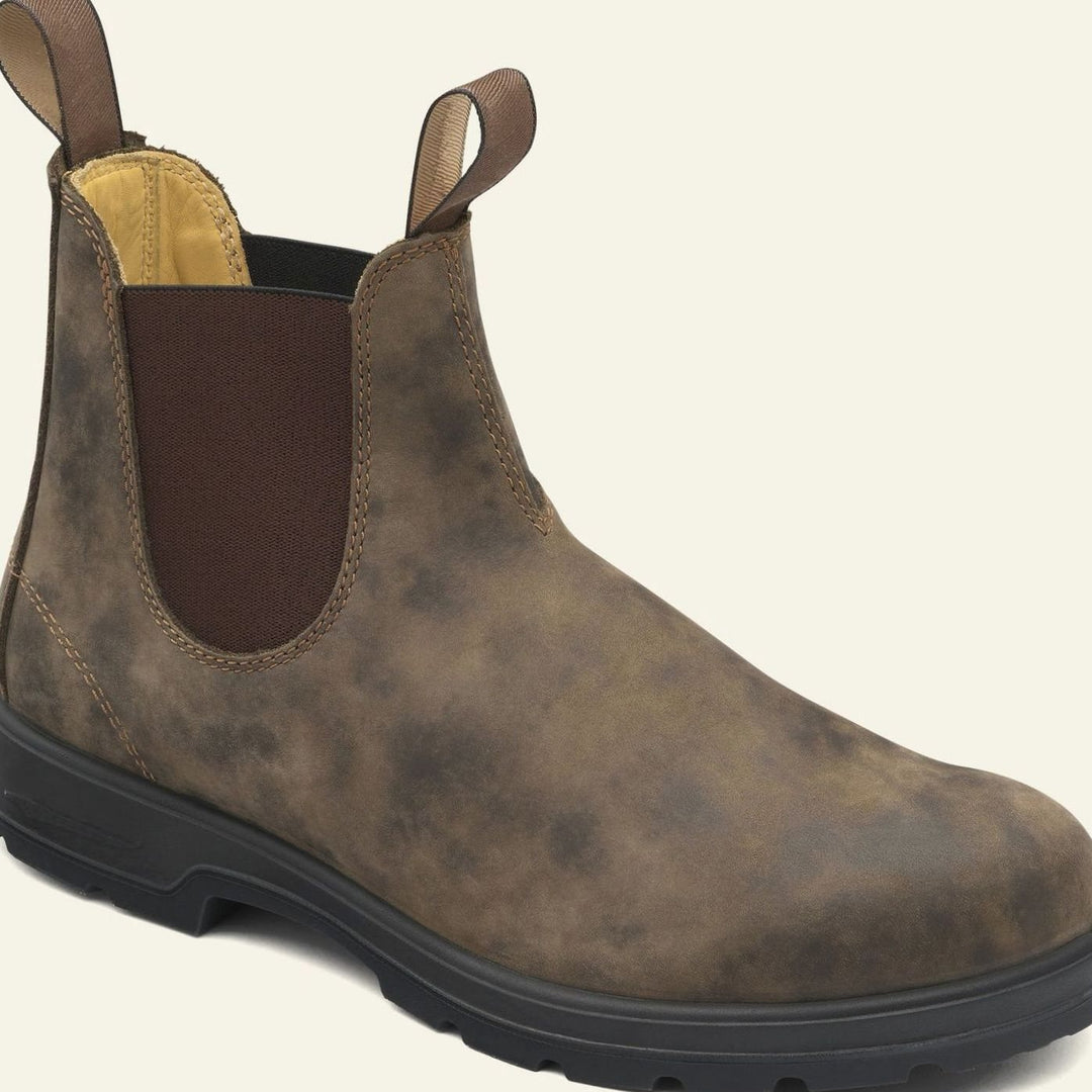 Men's Waterproof Slip-On Leather Chelsea Boots - Brown