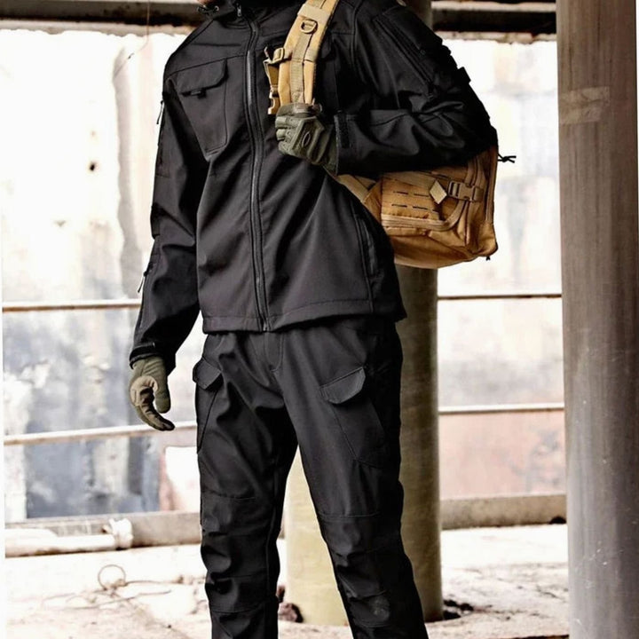 Men's Waterproof Thermal Hooded Tactical Jacket Pants Set