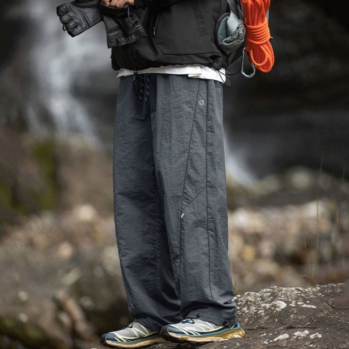 Men's Wide-Leg Drawstring Outdoor Trekking Pants
