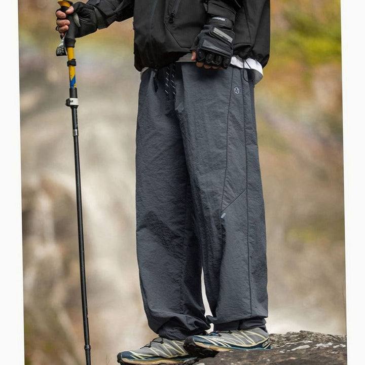 Men's Wide-Leg Drawstring Outdoor Trekking Pants