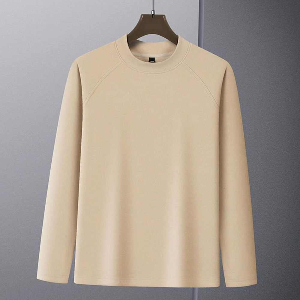 Men's Wool Blend Raglan Sleeve Mockneck Sweater