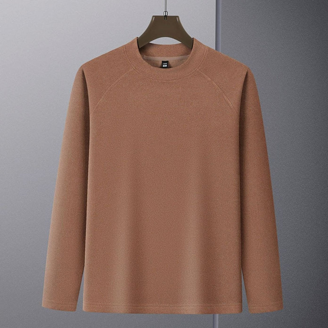 Men's Wool Blend Raglan Sleeve Mockneck Sweater
